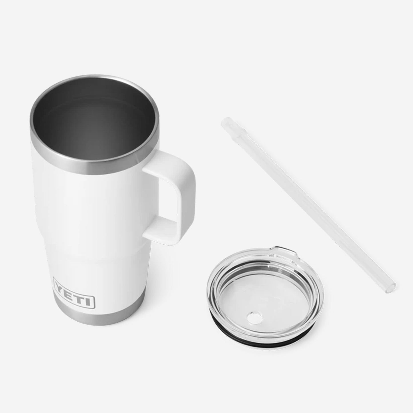 YETI Rambler 25oz Straw Mug, White, Detail Shot 4