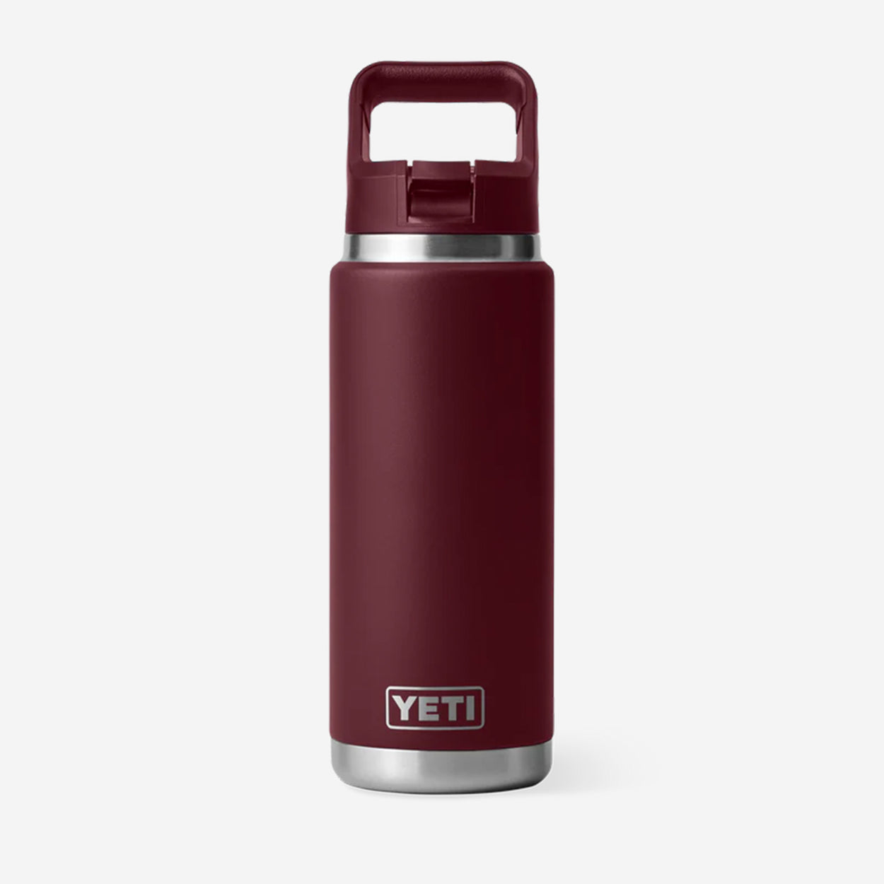 main YETI Rambler 26oz Straw Bottle, Wild Vine Red, Detail Shot 1