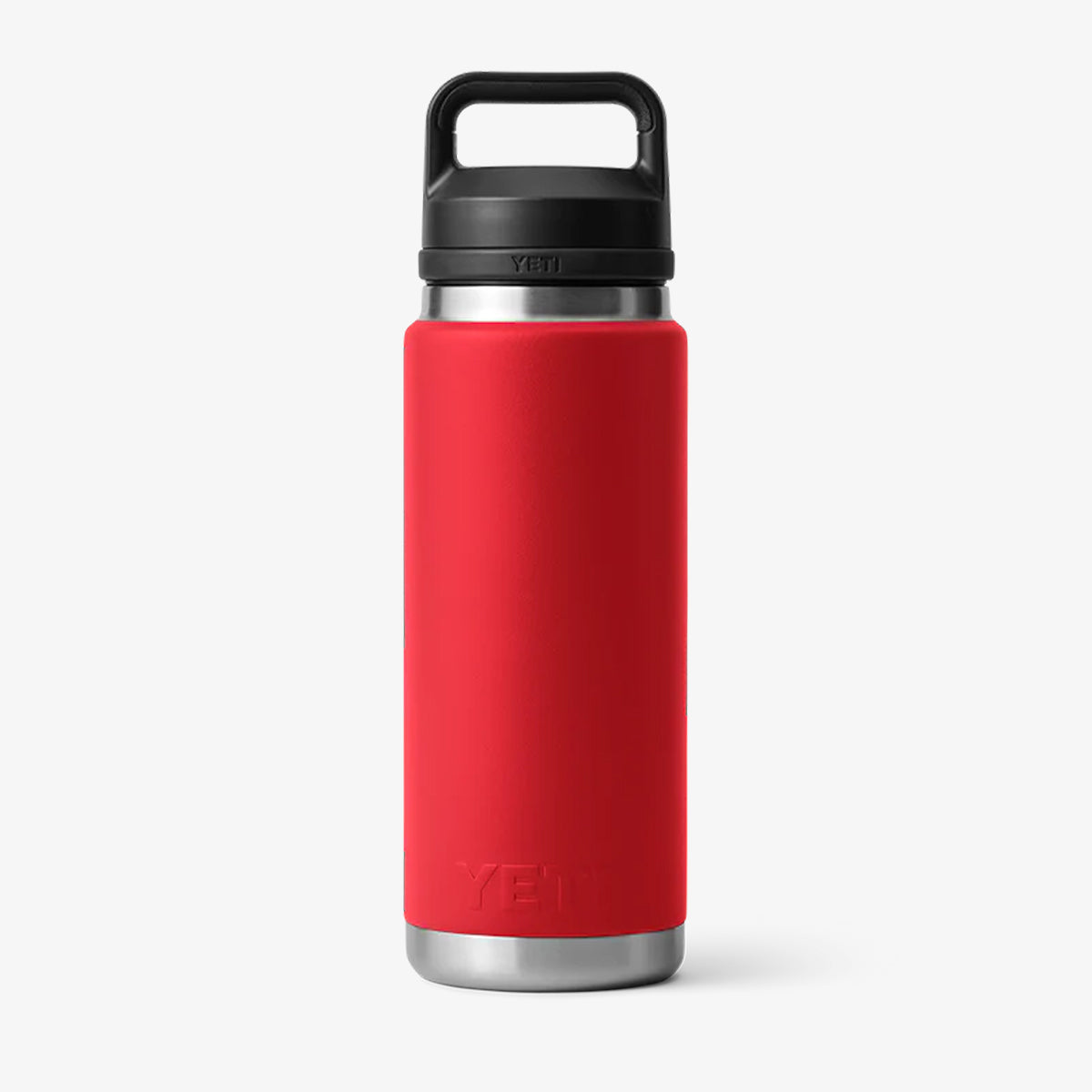 main YETI Rambler 26oz Bottle, Rescue Red, Detail Shot 1