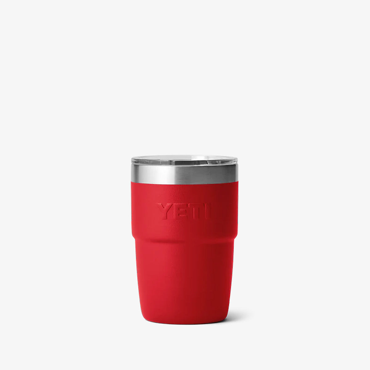 YETI Rambler 8oz Stackable Cup, Rescue Red, Detail Shot 2