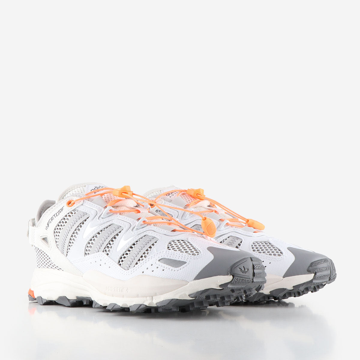 main Adidas Originals Hyperturf Shoes, Ftwr White Grey One Beam Orange, Detail Shot 2