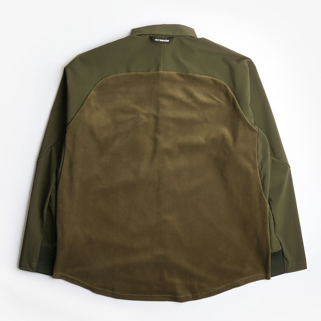 And Wander Fleece Base Long Sleeve Shirt - Khaki – Urban Industry