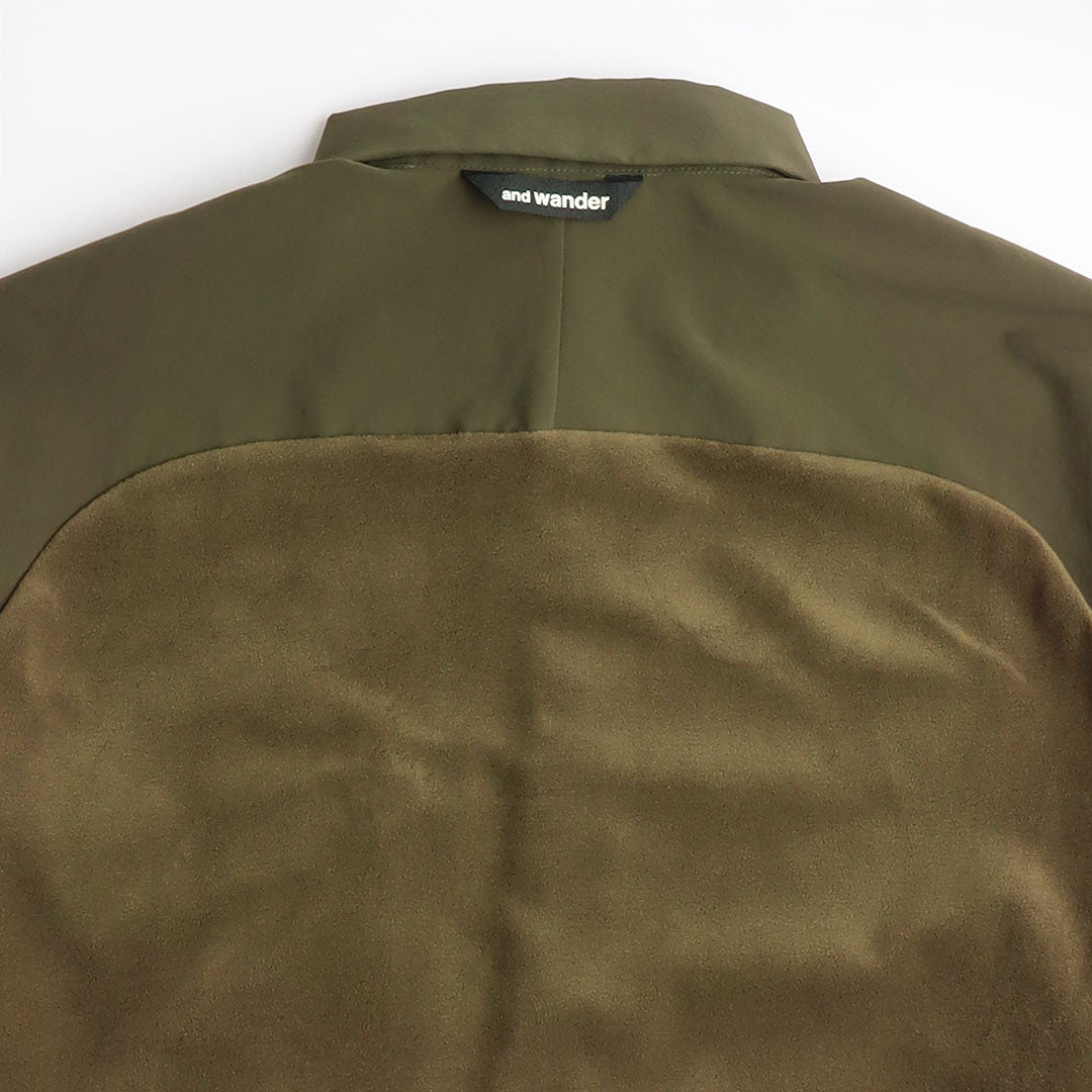 And Wander Fleece Base Long Sleeve Shirt - Khaki – Urban Industry