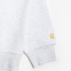 thumbnail Carhartt WIP Chase Crewneck Sweatshirt, Ash Heather Gold, Detail Shot 2