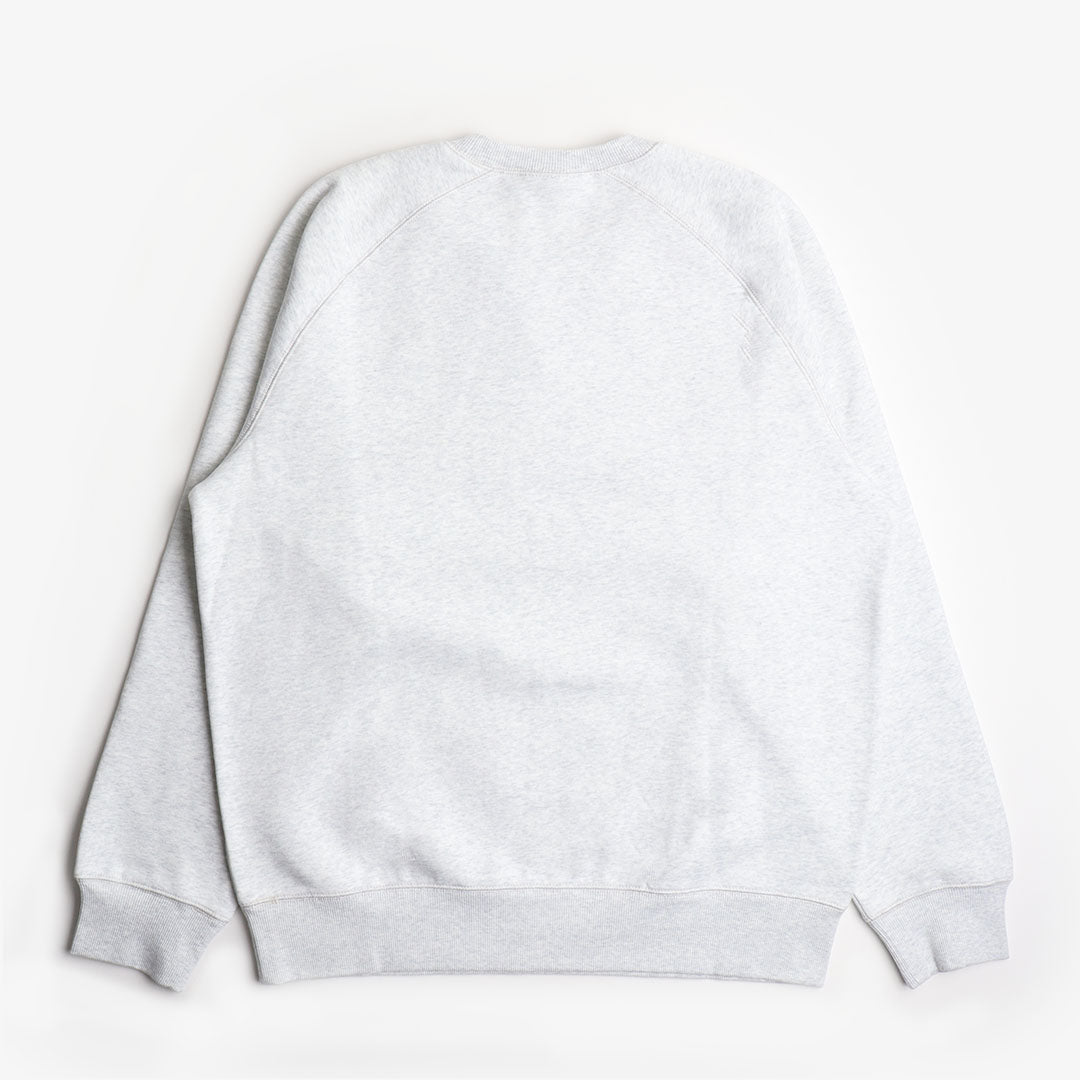 main Carhartt WIP Chase Crewneck Sweatshirt, Ash Heather Gold, Detail Shot 3