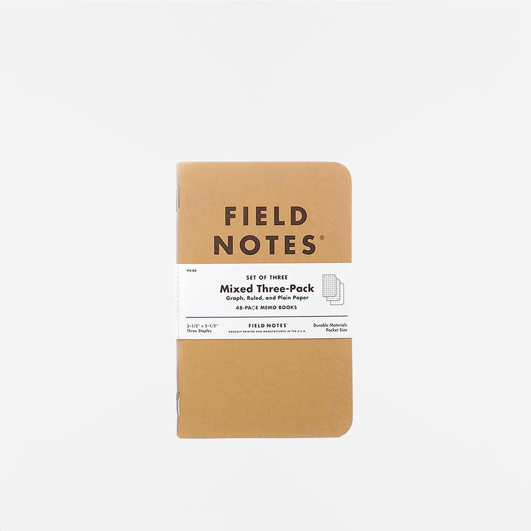 main Field Notes Original Kraft Mixed 3-Pack Notebook, Original Kraft 3-Pack Mixed, Detail Shot 1