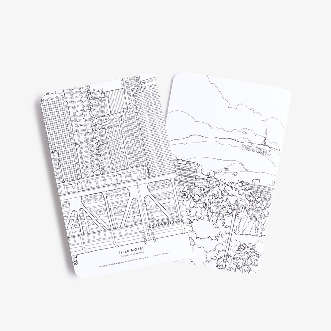 main Field Notes Streetscapes: Los Angeles + Chicago 2-Pack Sketch Book, Los Angeles + Chicago, Detail Shot 3