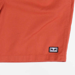 thumbnail OBEY Easy Relaxed Twill Shorts, Ginger Biscuits, Detail Shot 3